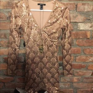 Forever21 Gold Sequin Mini Dress
